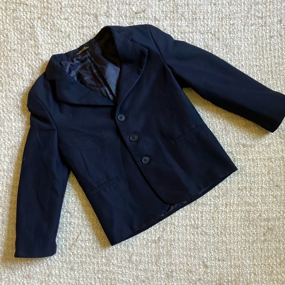 🎩 MARK JASON YOUTH SIZE 7 NAVY BLUE BLAZER